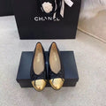 Chanel Ballerina Flats Calfskin Leather Spring/Summer Collection, Black/Gold