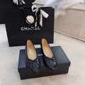 Chanel Ballerina Flats Calfskin Leather Spring/Summer Collection Black