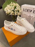 Louis Vuitton Time Out Sneakers Calfskin Leather Spring/Summer Collection White