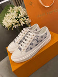 Louis Vuitton Stellar Sneakers Calfskin Leather Spring/Summer Collection Blue/White