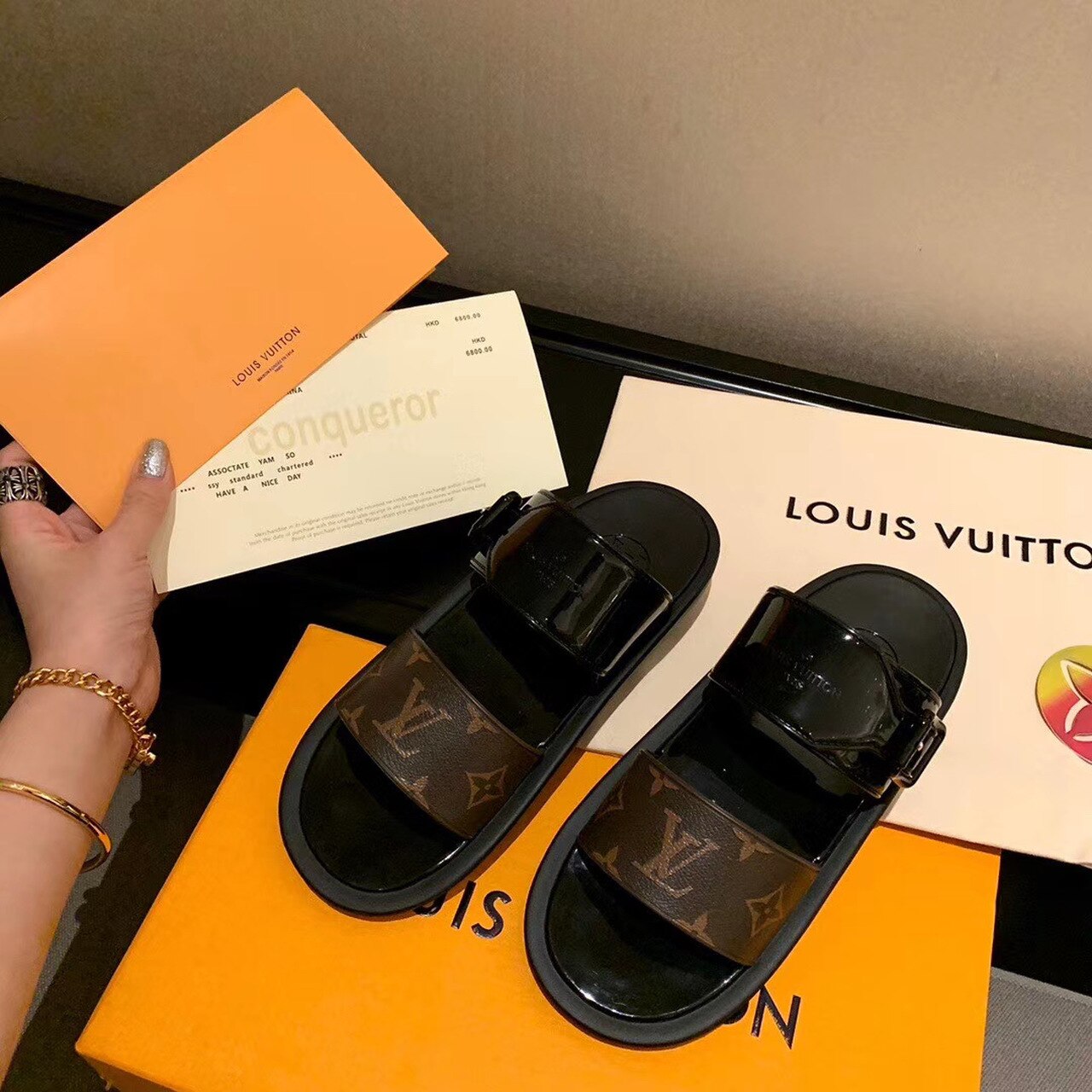 Louis Vuitton Sunbath Flat Mules PVC Spring/Summer 2020 Collection 1A66WX Noir