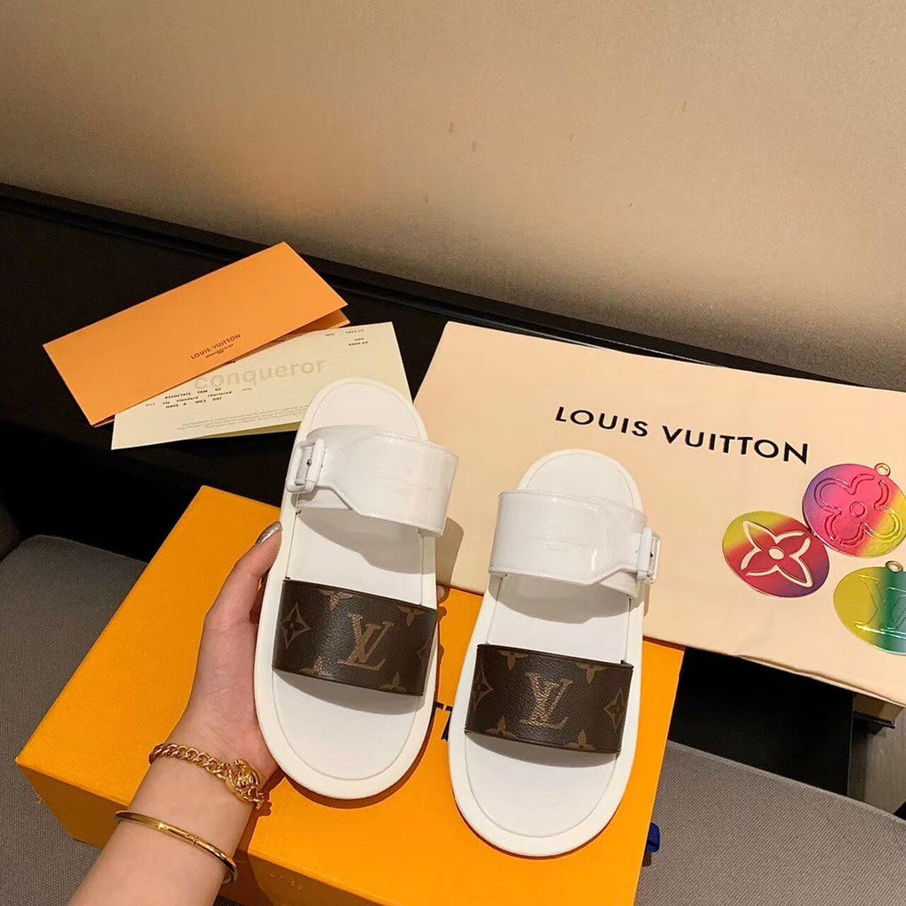 Louis Vuitton Sunbath Flat Mules PVC Spring/Summer Collection White