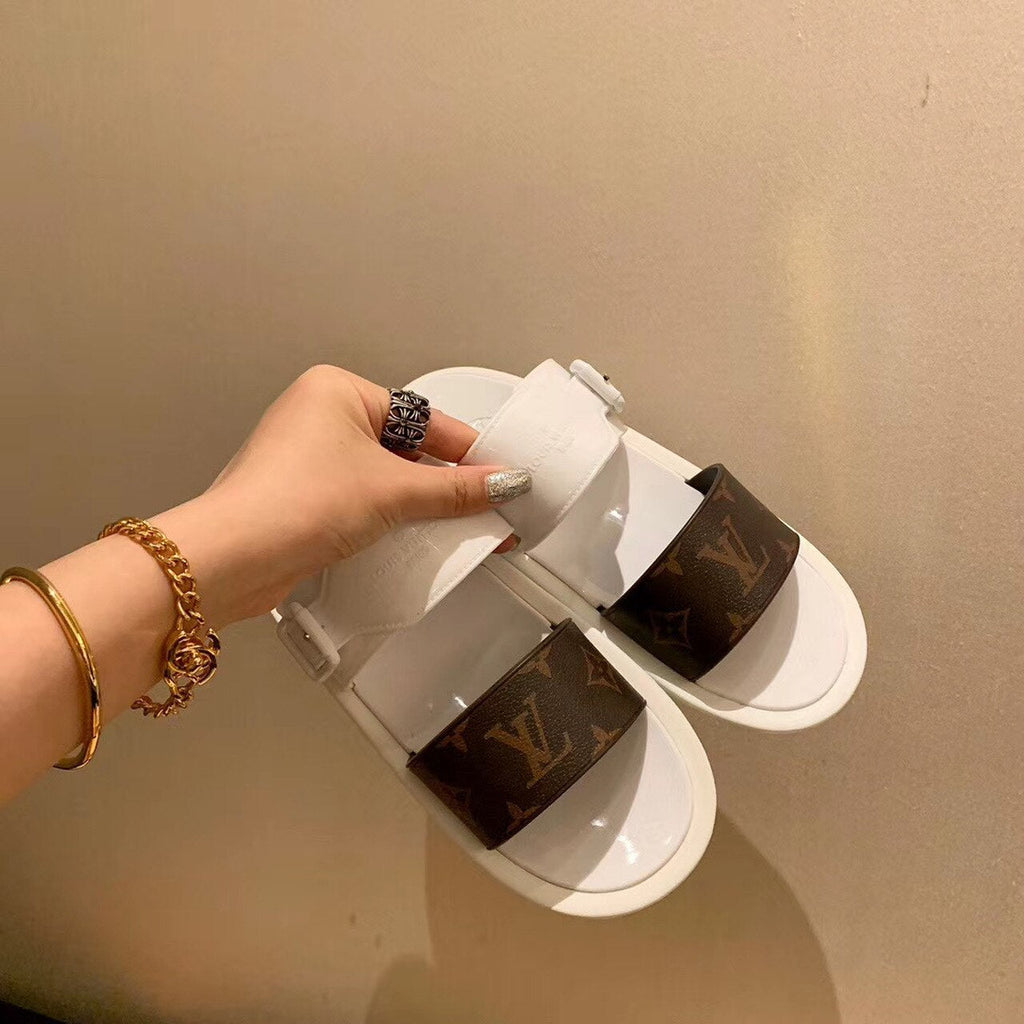 Louis Vuitton Sunbath Flat Mules PVC Spring/Summer Collection White