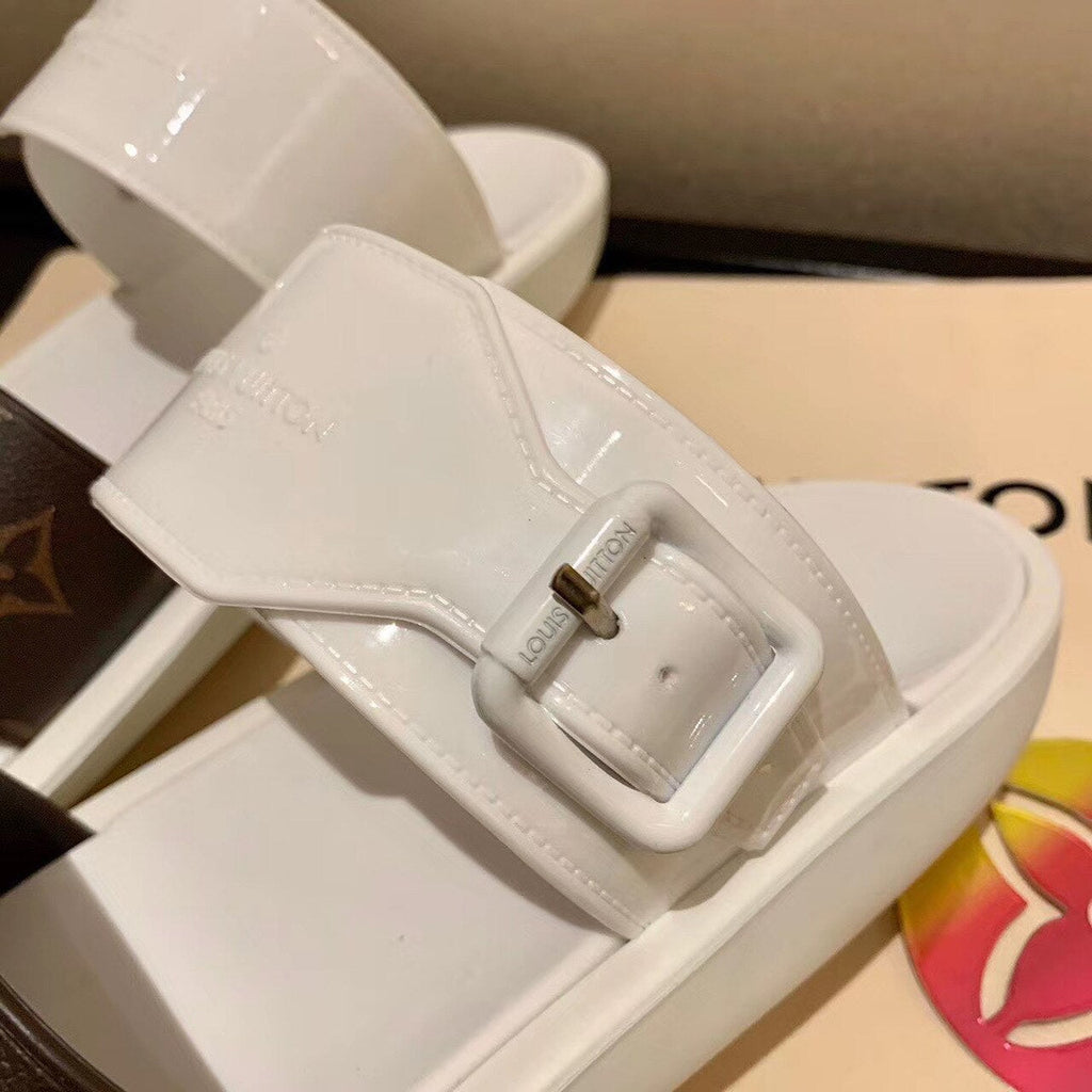 Louis Vuitton Sunbath Flat Mules PVC Spring/Summer Collection White