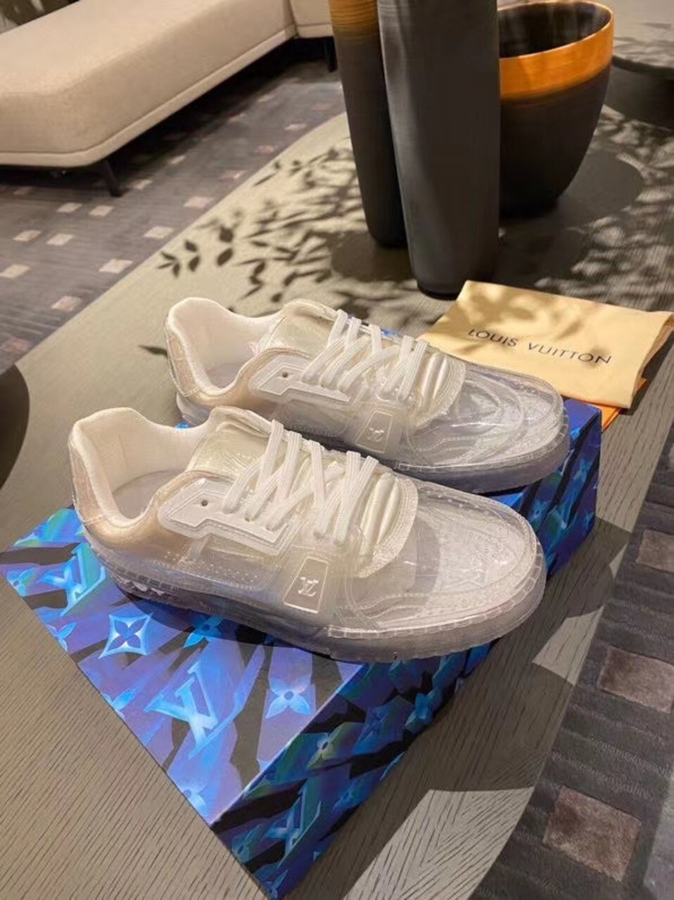 Louis Vuitton Trainer Sneakers Spring/Summer Collection 1A87F3, Transparent
