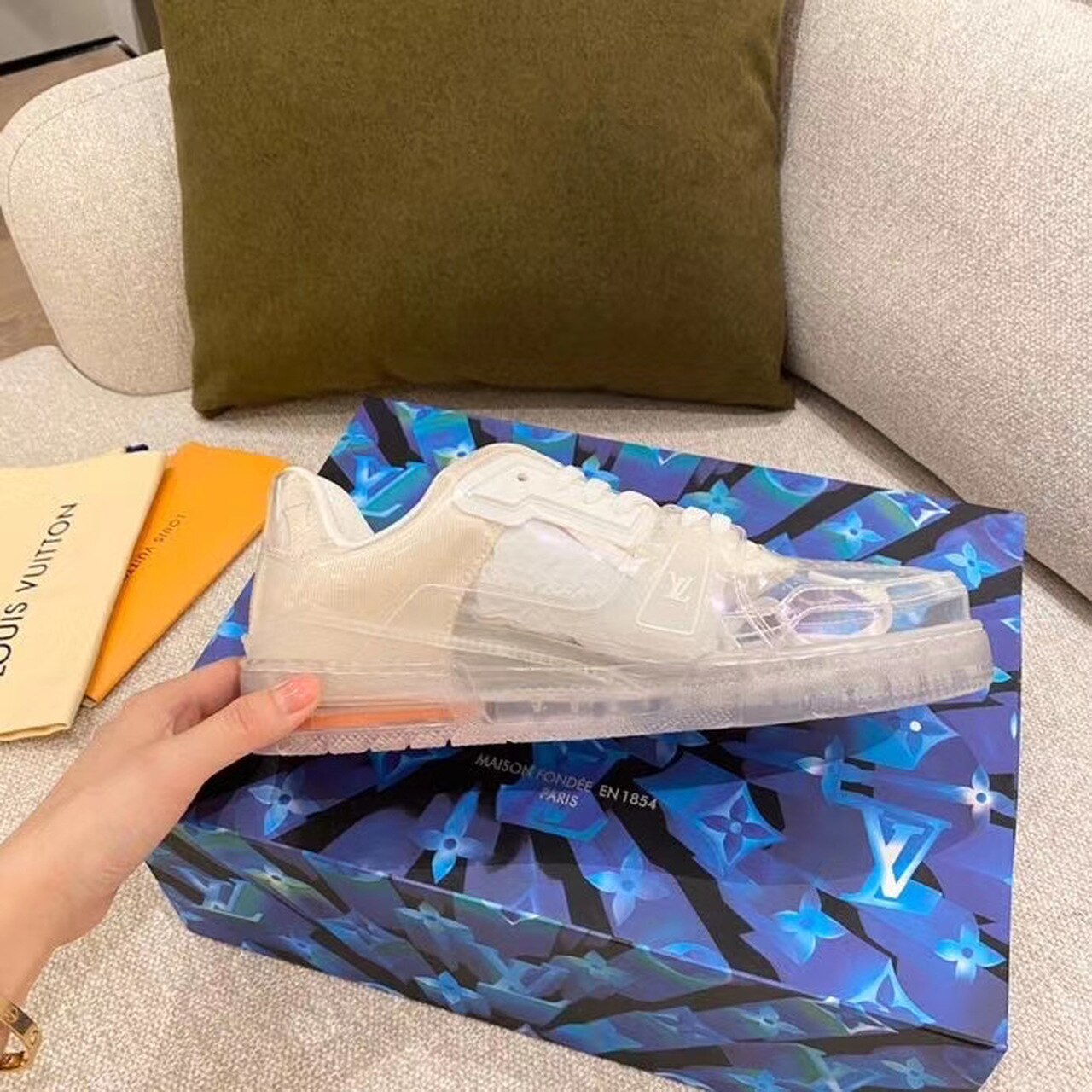 Louis Vuitton Trainer Sneakers Spring/Summer Collection 1A87F3, Transparent