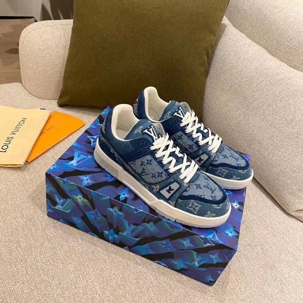 Louis Vuitton Trainer Sneakers Spring/Summer Collection 1A87F3 Denim Blue