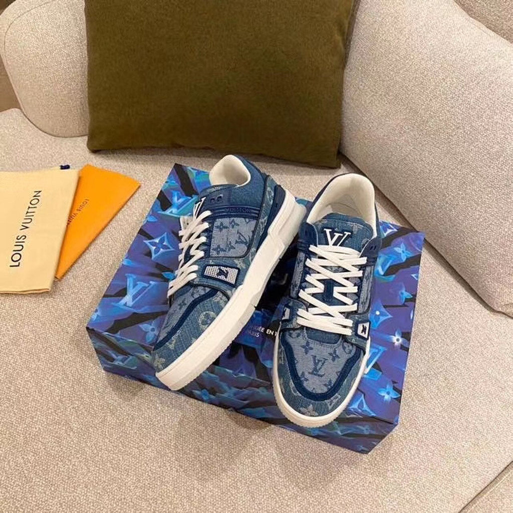 Louis Vuitton Trainer Sneakers Spring/Summer Collection 1A87F3 Denim Blue