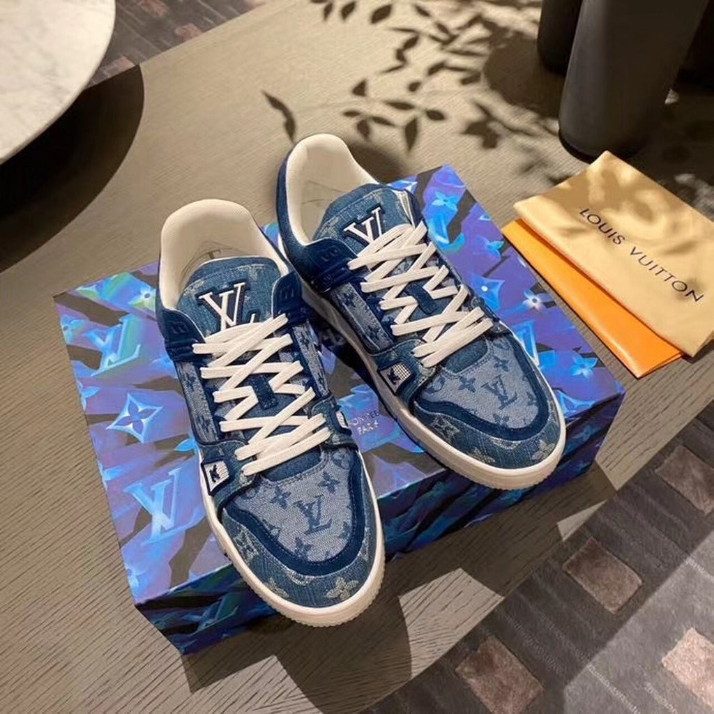 Louis Vuitton Trainer Sneakers Spring/Summer Collection 1A87F3 Denim Blue