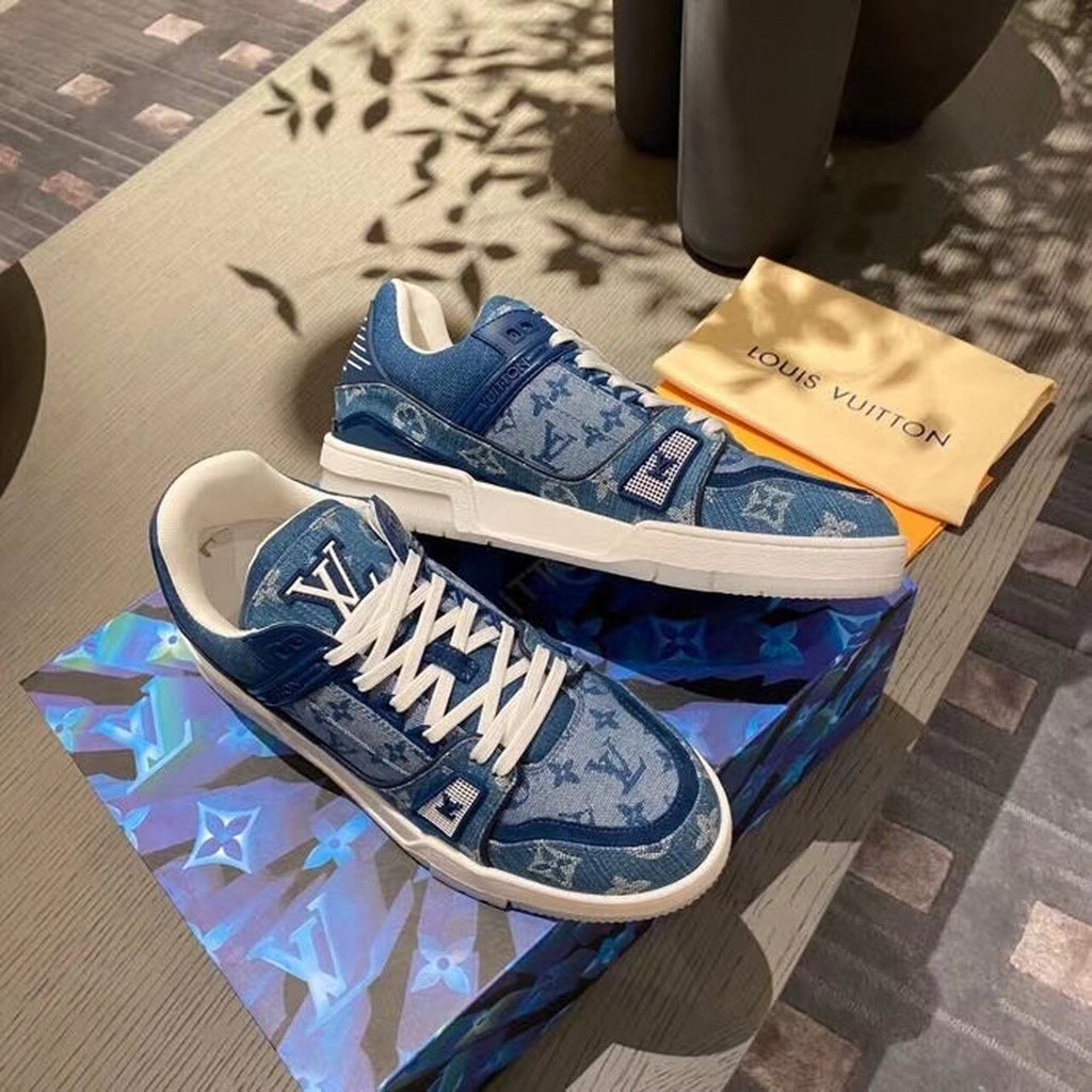 Louis Vuitton Trainer Sneakers Spring/Summer Collection 1A87F3 Denim Blue
