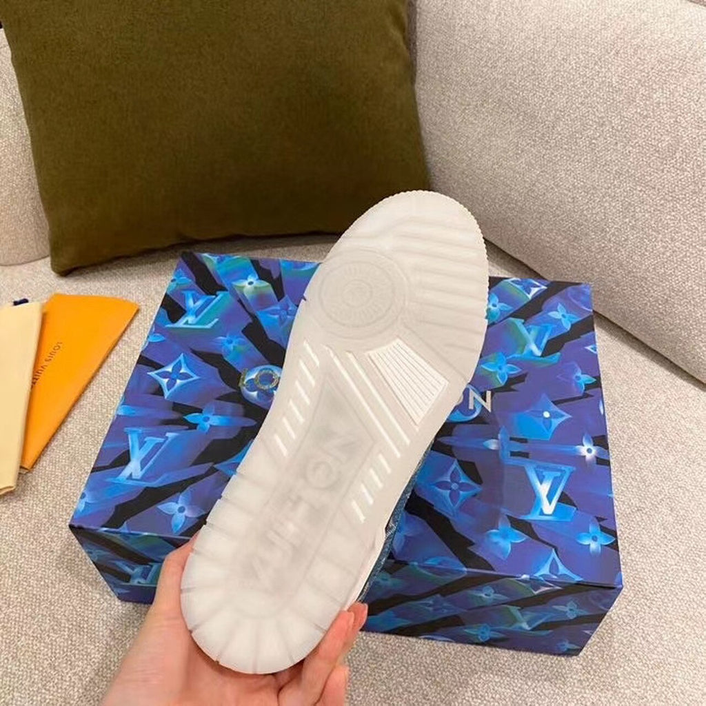 Louis Vuitton Trainer Sneakers Spring/Summer Collection 1A87F3 Denim Blue