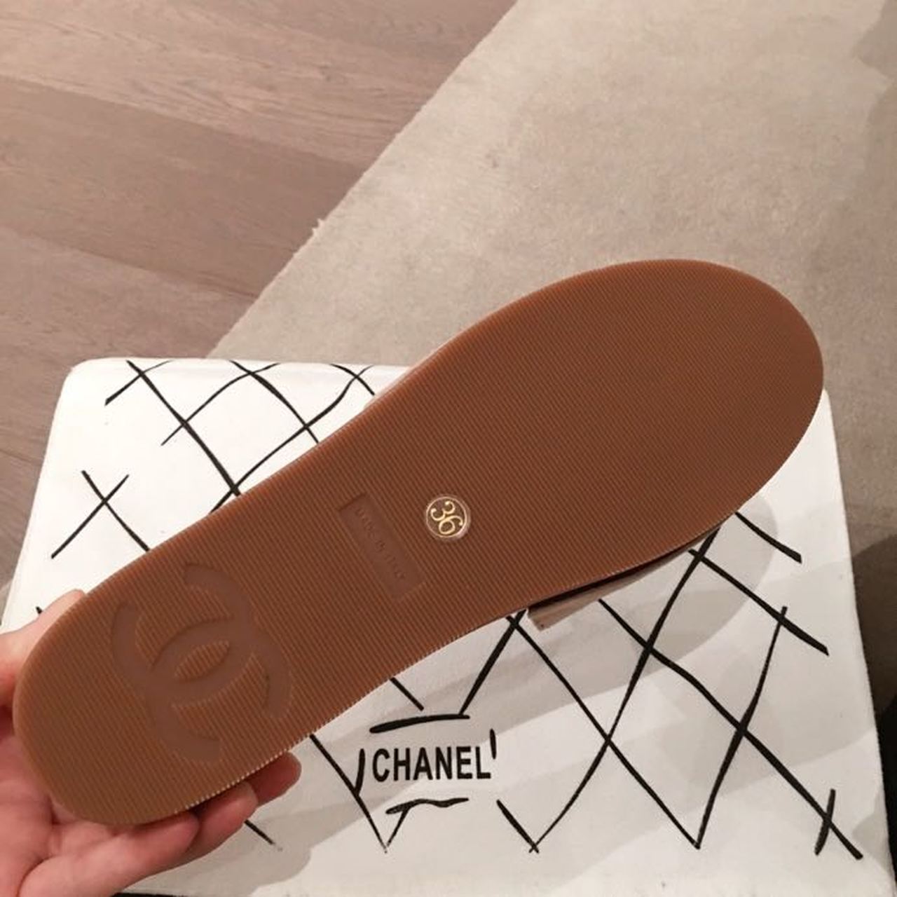 Chanel Cork Sandals Suede/Calfskin Leather Spring/Summer Collection Beige/Black