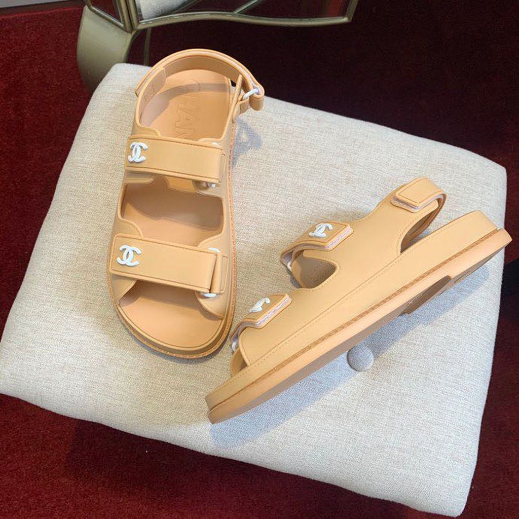 Chanel PVC Velcro Dad Sandals Spring/Summer Collection Beige