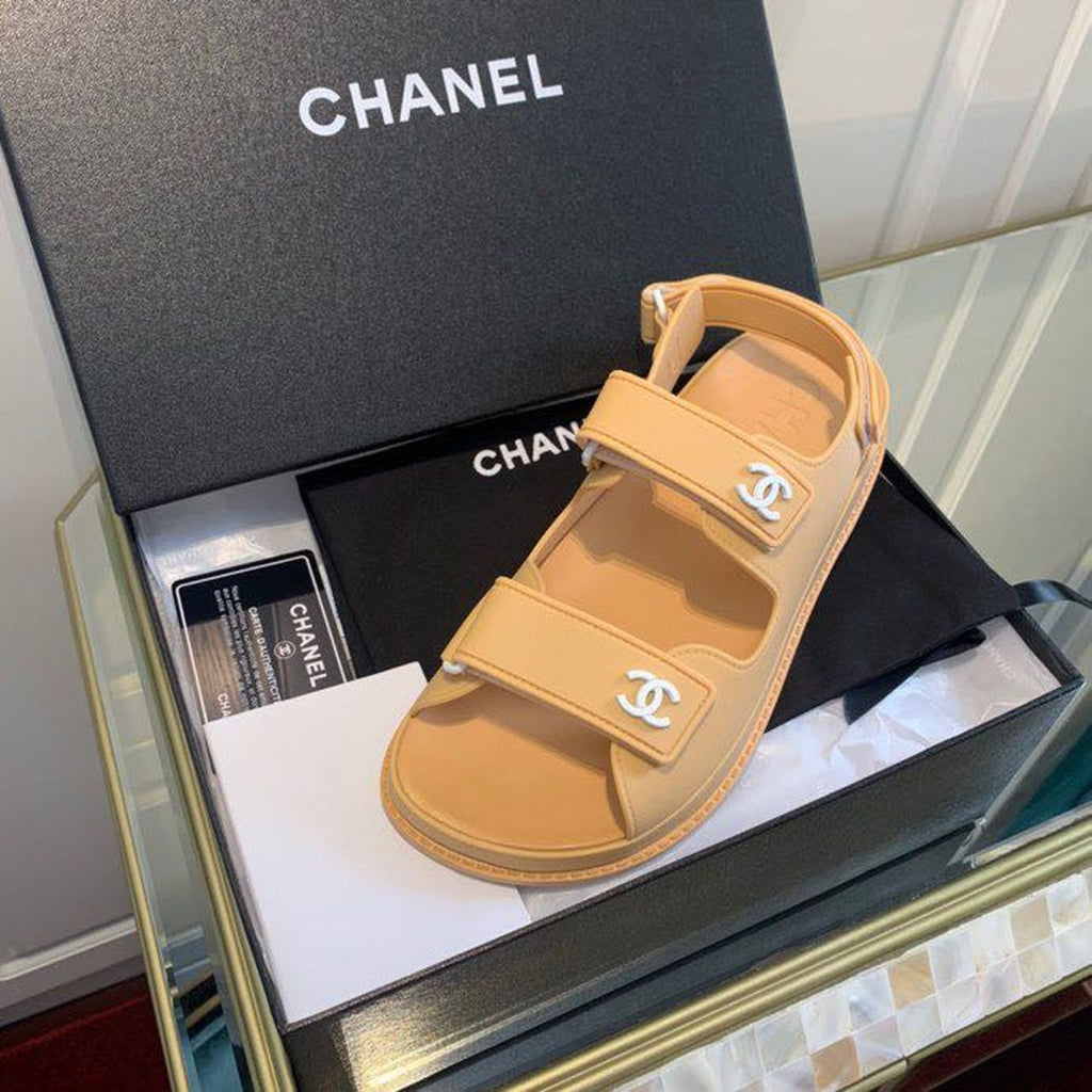 Chanel PVC Velcro Dad Sandals Spring/Summer Collection Beige