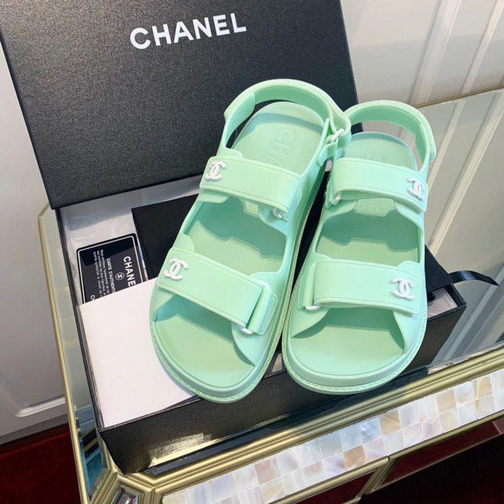 Chanel PVC Velcro Dad Sandals Spring/Summer Collection, Mint