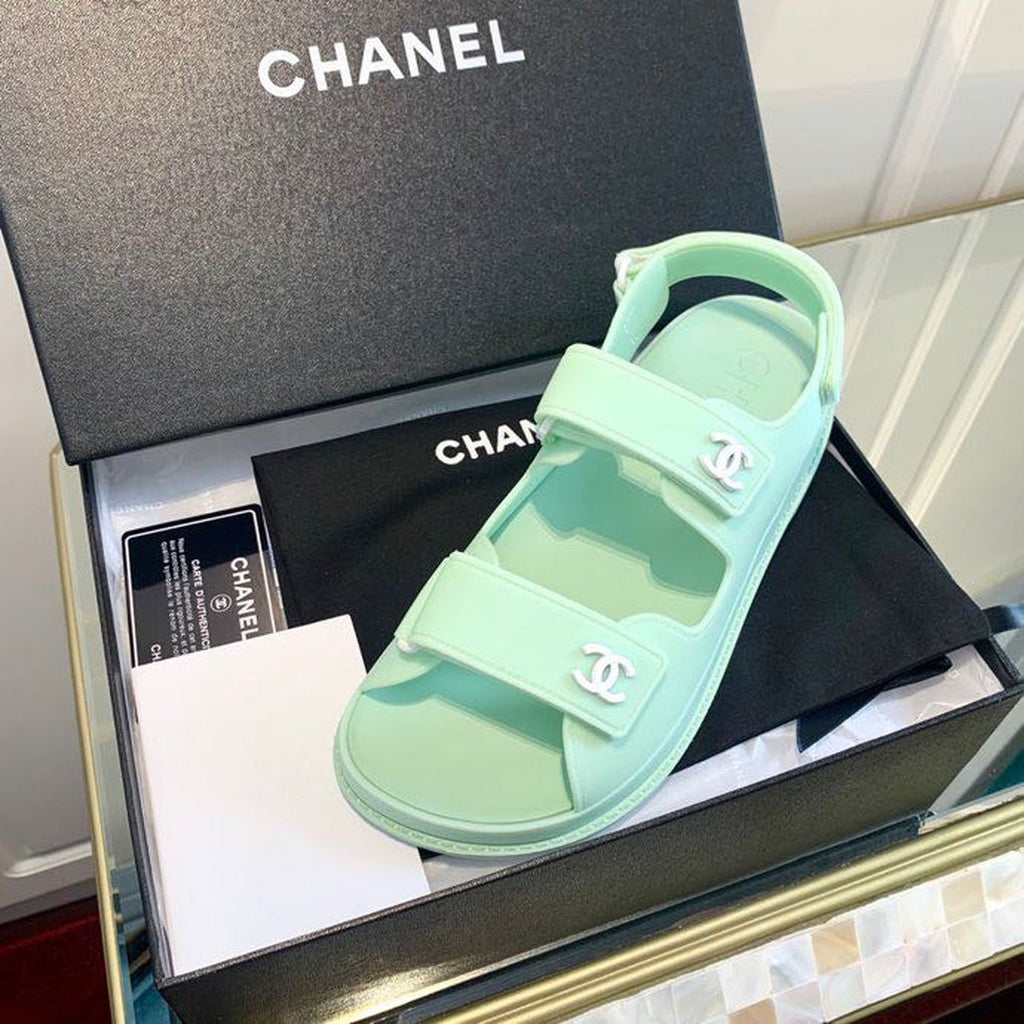 Chanel PVC Velcro Dad Sandals Spring/Summer Collection, Mint