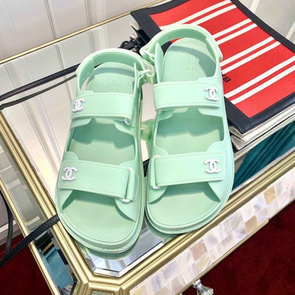 Chanel PVC Velcro Dad Sandals Spring/Summer Collection, Mint