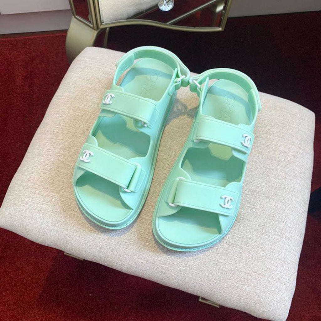Chanel PVC Velcro Dad Sandals Spring/Summer Collection, Mint