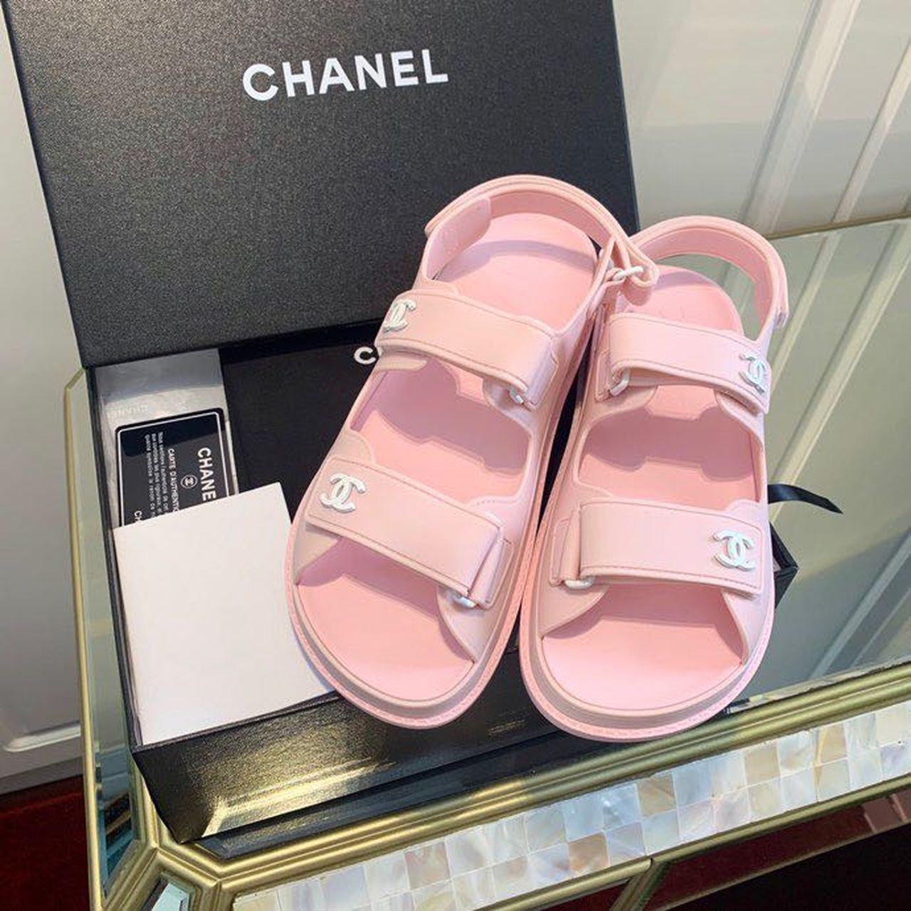 Chanel PVC Velcro Dad Sandals Spring/Summer  Collection Light Pink