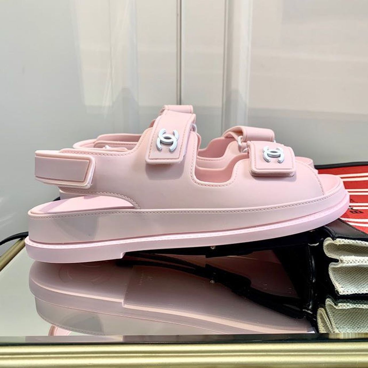 Chanel PVC Velcro Dad Sandals Spring/Summer  Collection Light Pink