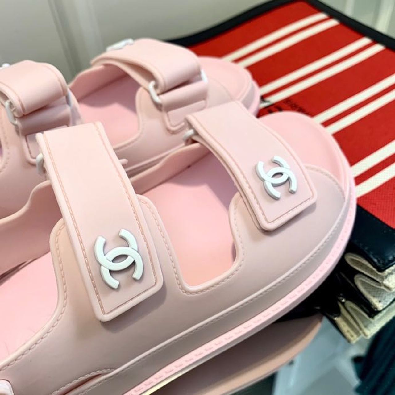 Chanel PVC Velcro Dad Sandals Spring/Summer  Collection Light Pink