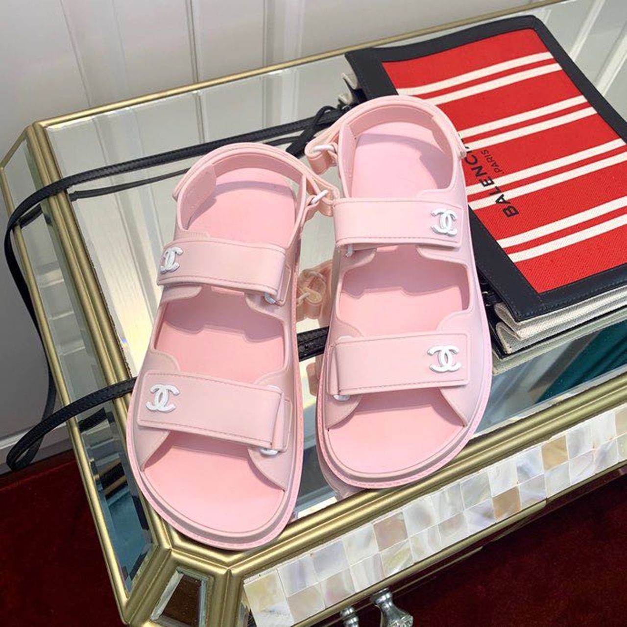 Chanel PVC Velcro Dad Sandals Spring/Summer  Collection Light Pink