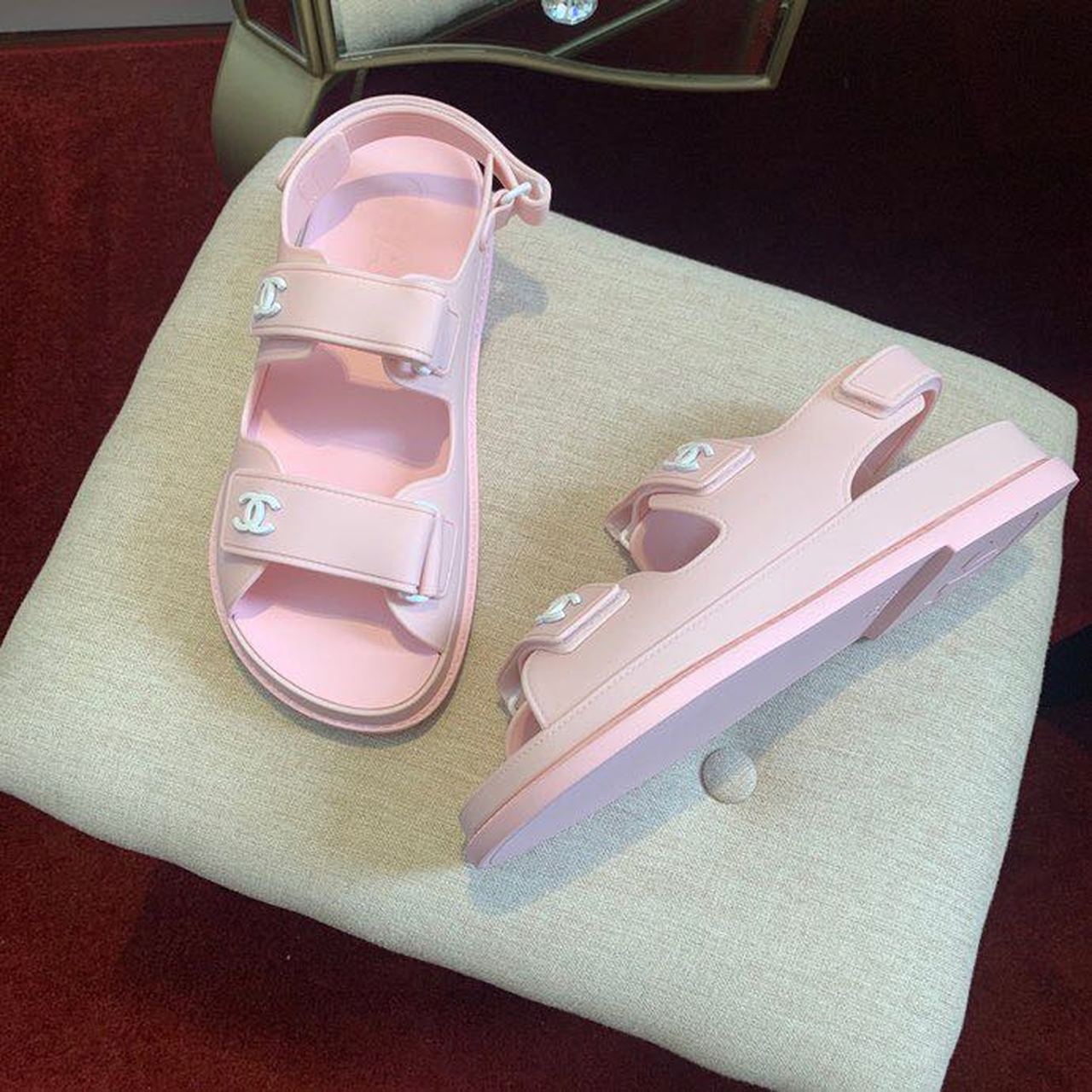 Chanel PVC Velcro Dad Sandals Spring/Summer  Collection Light Pink