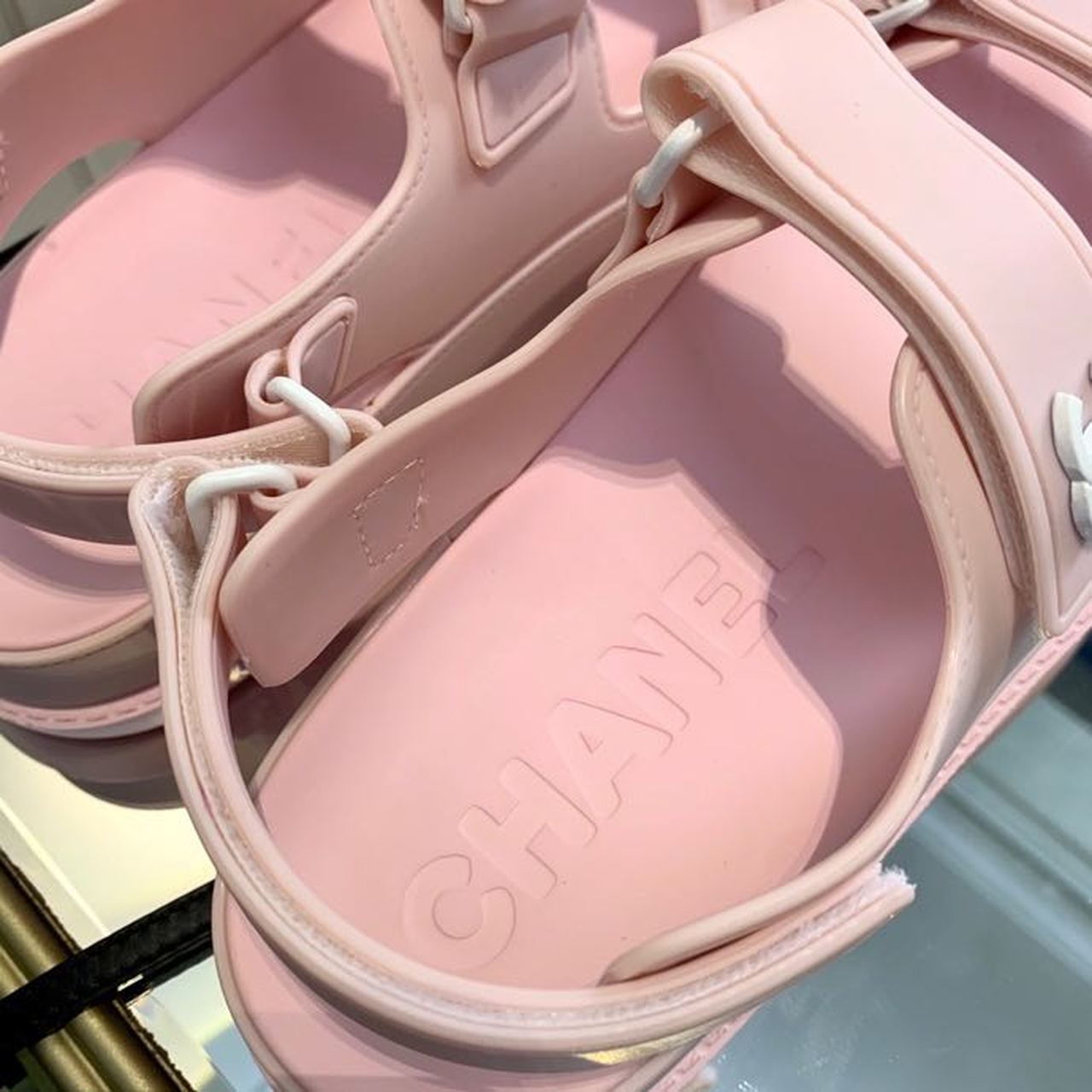 Chanel PVC Velcro Dad Sandals Spring/Summer  Collection Light Pink