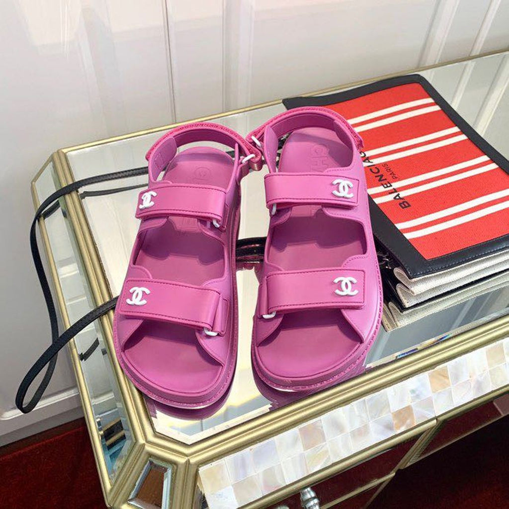 Chanel PVC Velcro Dad Sandals Spring/Summer Collection, Purple