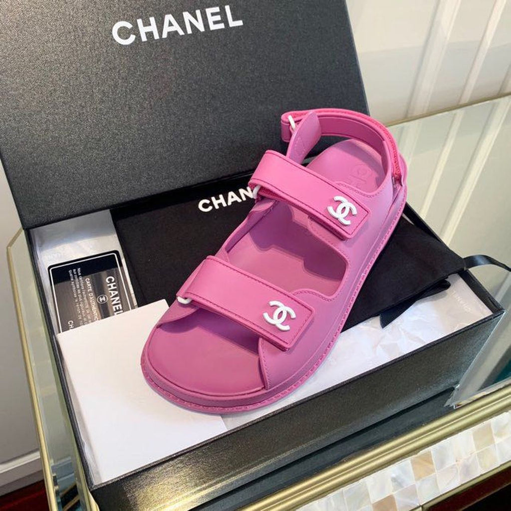 Chanel PVC Velcro Dad Sandals Spring/Summer Collection, Purple