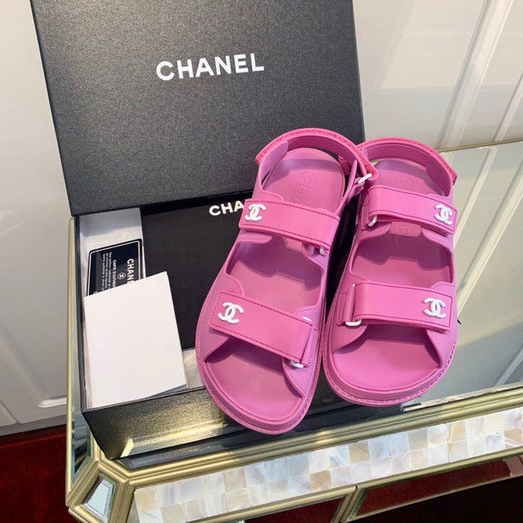Chanel PVC Velcro Dad Sandals Spring/Summer Collection, Purple