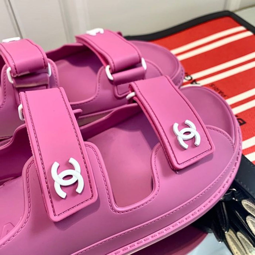 Chanel PVC Velcro Dad Sandals Spring/Summer Collection, Purple