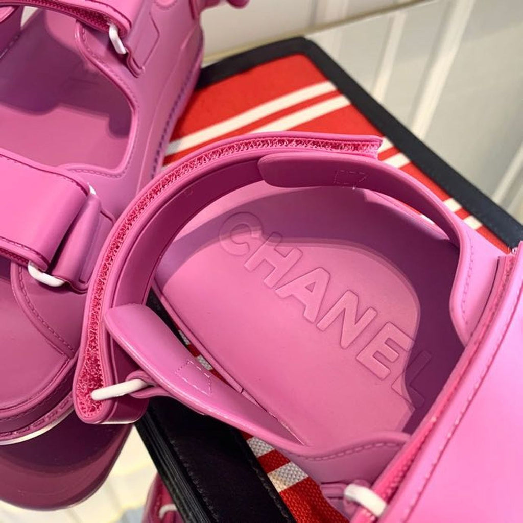 Chanel PVC Velcro Dad Sandals Spring/Summer Collection, Purple