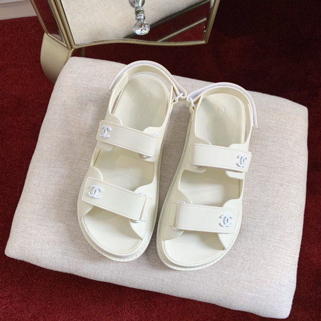 Chanel PVC Velcro Dad Sandals Spring/Summer Collection White