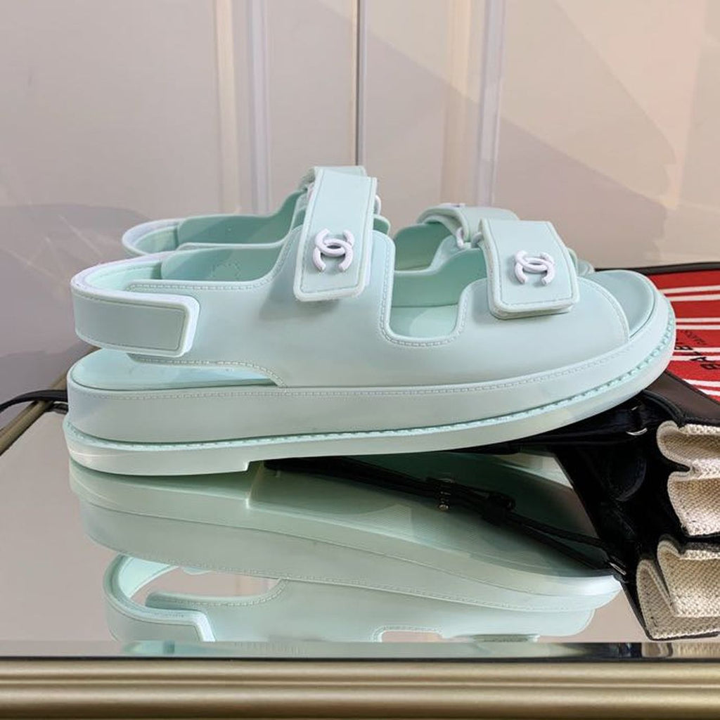 Chanel PVC Velcro Dad Sandals Spring/Summer Collection, Light Blue