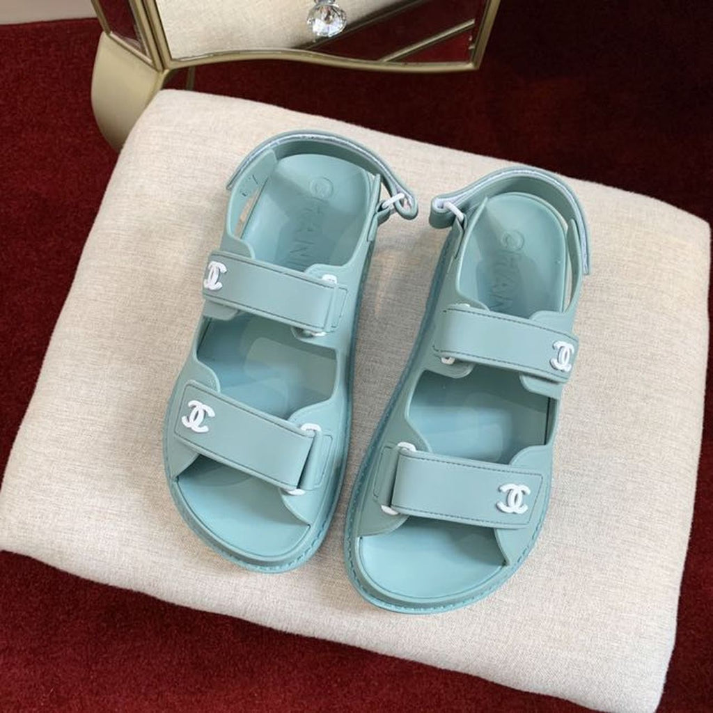 Chanel PVC Velcro Dad Sandals Spring/Summer Collection Blue