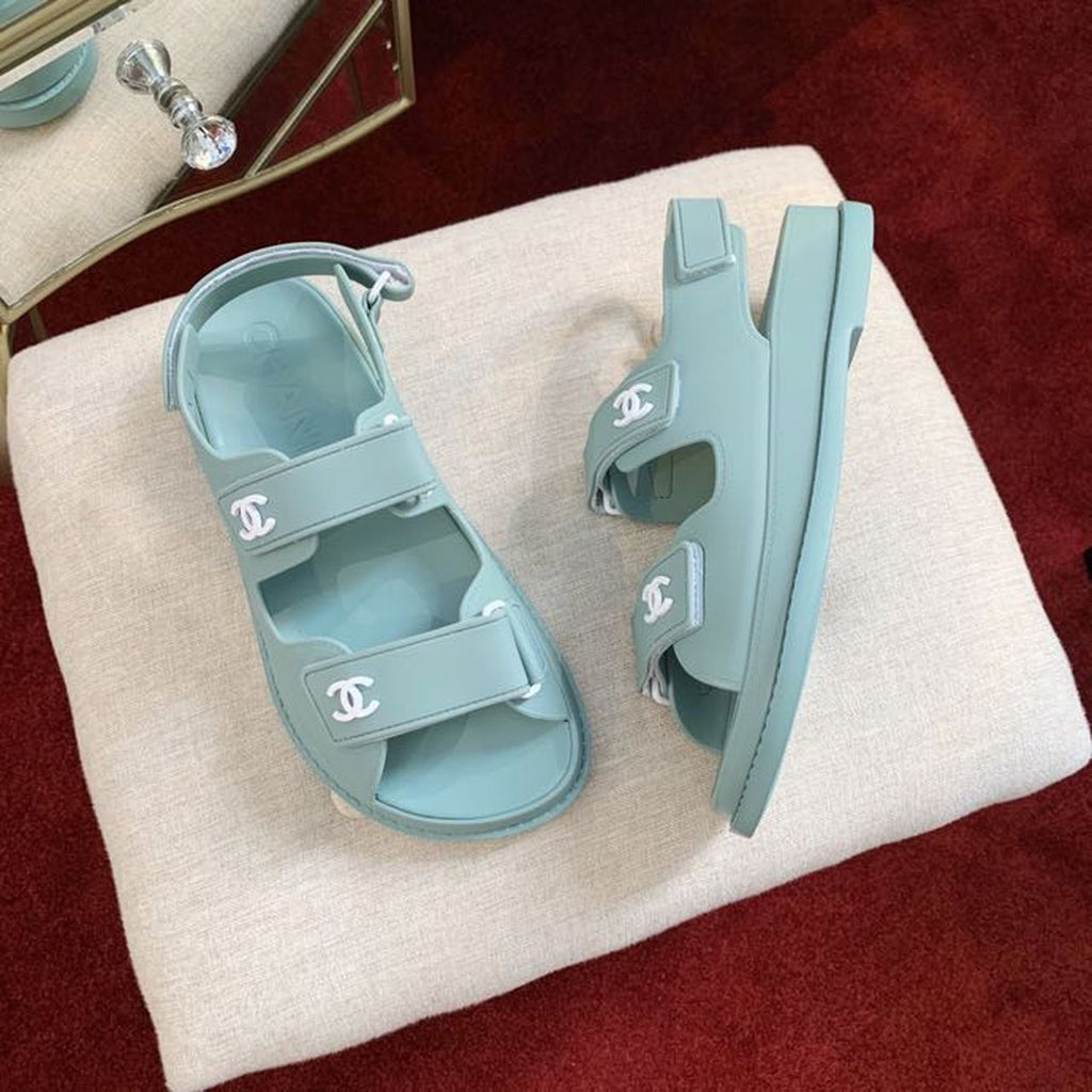 Chanel PVC Velcro Dad Sandals Spring/Summer Collection Blue