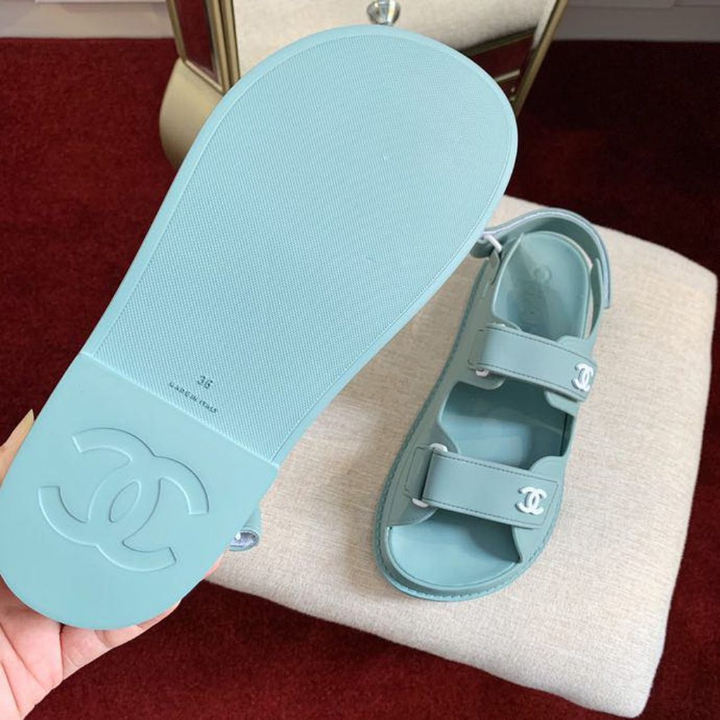 Chanel PVC Velcro Dad Sandals Spring/Summer Collection Blue