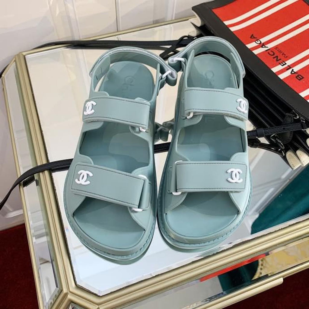 Chanel PVC Velcro Dad Sandals Spring/Summer Collection Blue