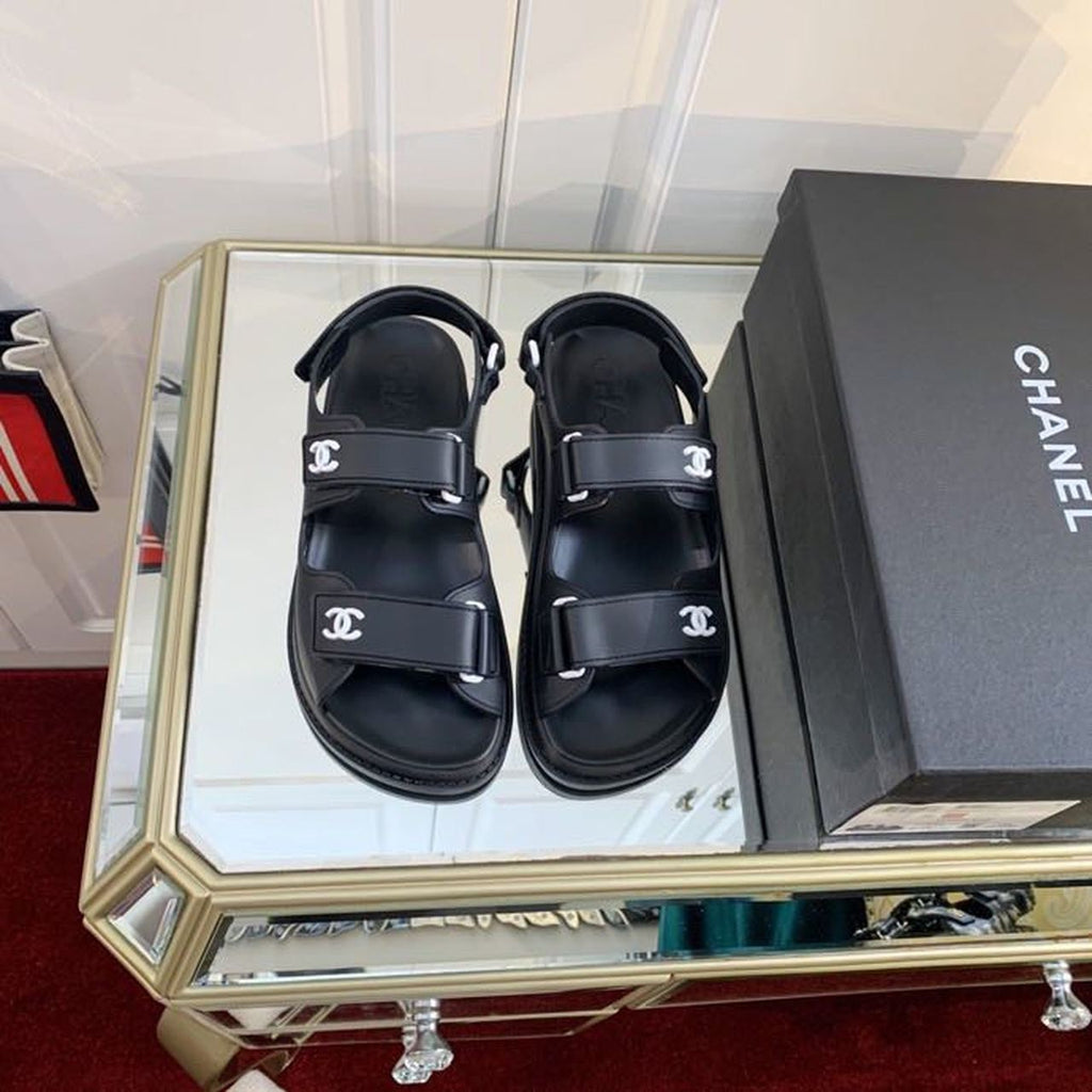 Chanel PVC Velcro Dad Sandals Spring/Summer Collection Black