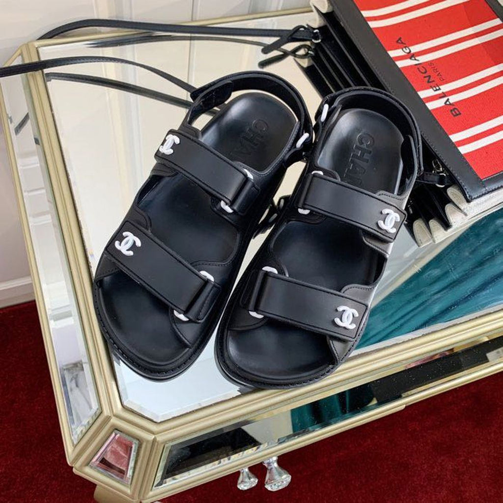 Chanel PVC Velcro Dad Sandals Spring/Summer Collection Black