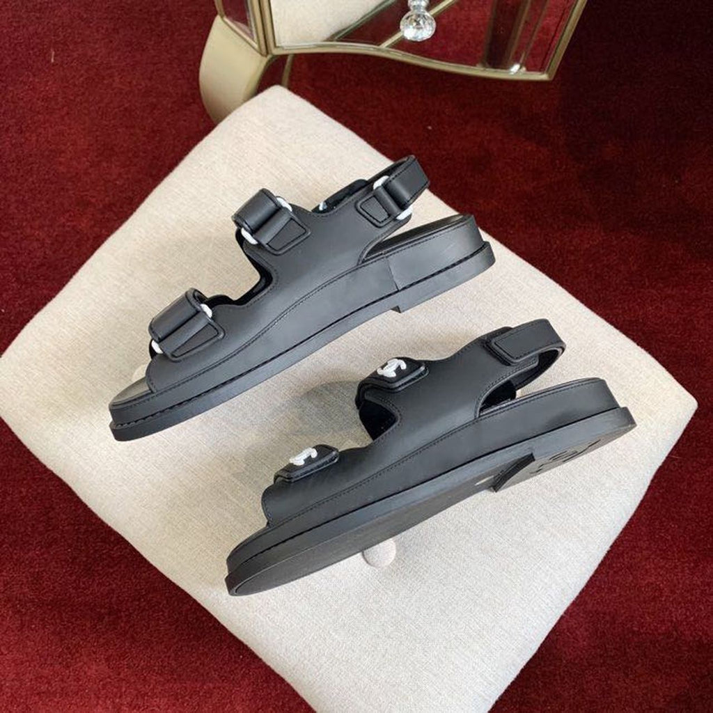 Chanel PVC Velcro Dad Sandals Spring/Summer Collection Black