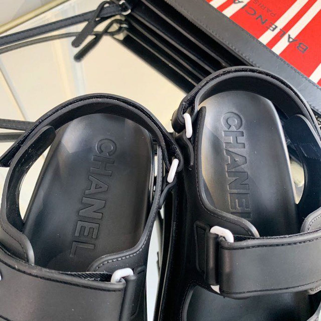 Chanel PVC Velcro Dad Sandals Spring/Summer Collection Black