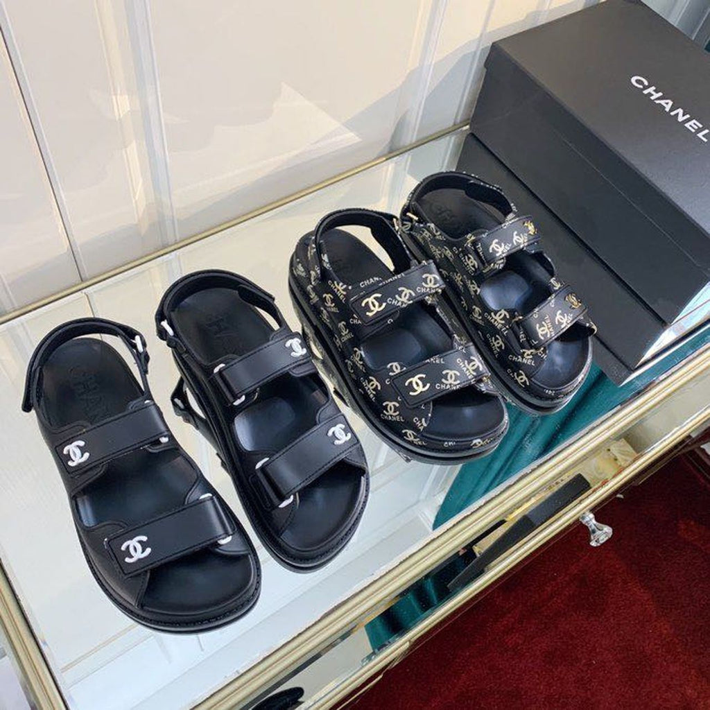 Chanel PVC Velcro Dad Sandals Spring/Summer Collection Black