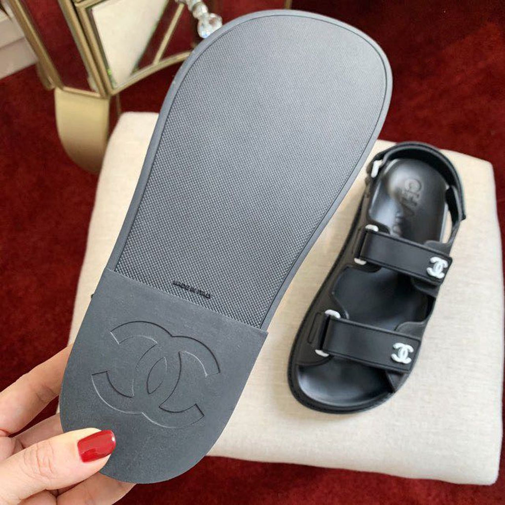 Chanel PVC Velcro Dad Sandals Spring/Summer Collection Black
