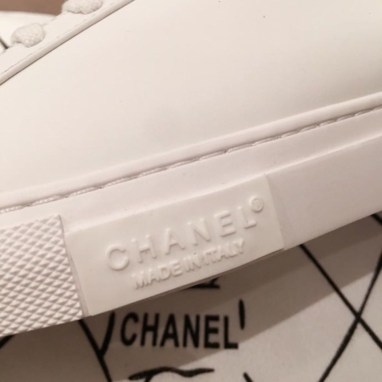 Chanel Vintage Trainer Sneakers Calfskin Leather Spring/Summer Collection, White