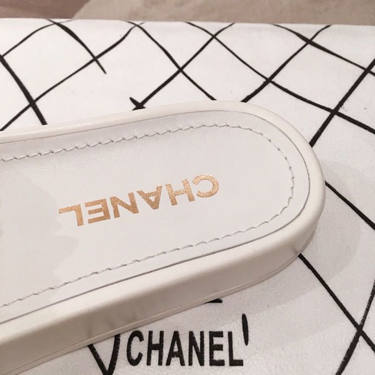 Chanel Pearl Beaded Embellished Sandals Calfskin Leather Spring/Summer Collection White