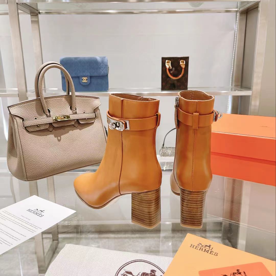 Hermes Saint Germain Ankle Boot Brown