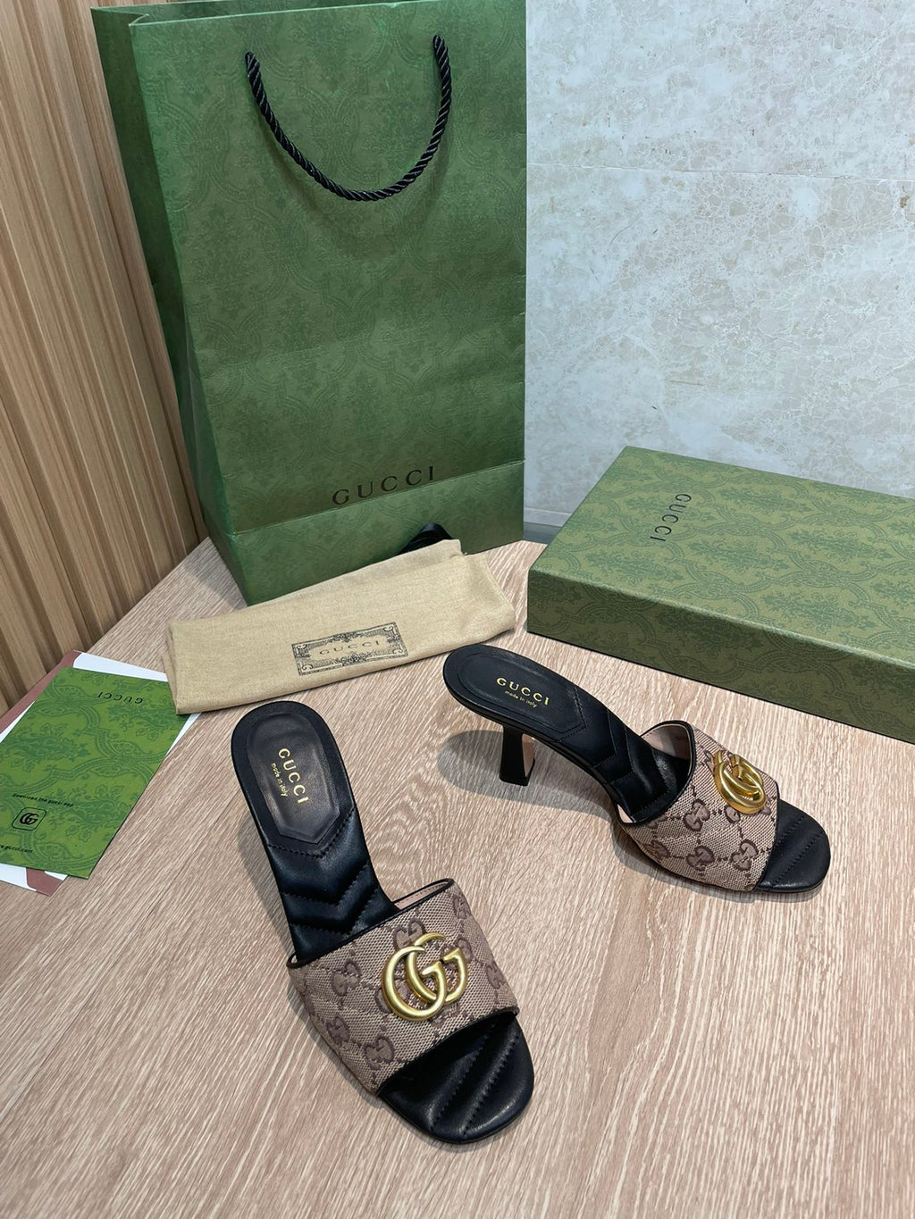 Gucci Double G Slide Sandal Black