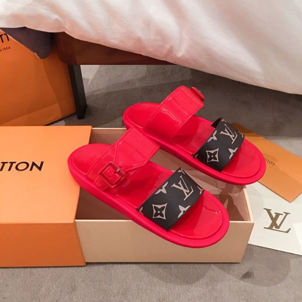 Louis Vuitton Sunbath Flat Mules PVC Spring/Summer Collection 1A66XP, Corail